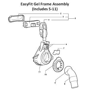 DeVilbiss Replacement Parts : # 97337 EasyFit Gel Frame Assembly without Headgear and Cushion , Large-/catalog/nasal_mask/devilbiss/97317-01